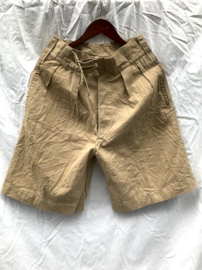 <img class='new_mark_img1' src='https://img.shop-pro.jp/img/new/icons50.gif' style='border:none;display:inline;margin:0px;padding:0px;width:auto;' />40's Vintage British Indian Army Double Brest Khaki Drill Shorts Dead ~ Mint Condition W29 ~ 31 / 1