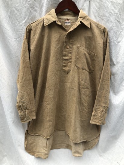 <img class='new_mark_img1' src='https://img.shop-pro.jp/img/new/icons50.gif' style='border:none;display:inline;margin:0px;padding:0px;width:auto;' />40's Vintage British Work Pullover Shirts Nice Faded