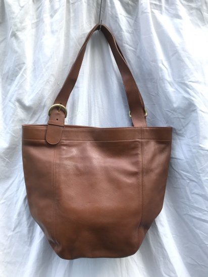 Old COACH Leather Tote Bag MADE IN TURKEY Good Condition Tan 