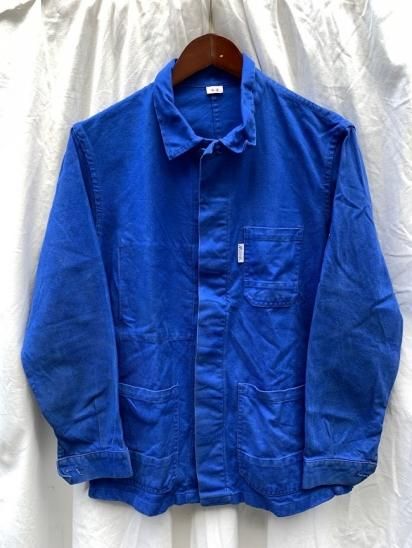 80 90 s French Vintage Molinel Blue Drill Work Jacket ILLMINATE Official Online Shop