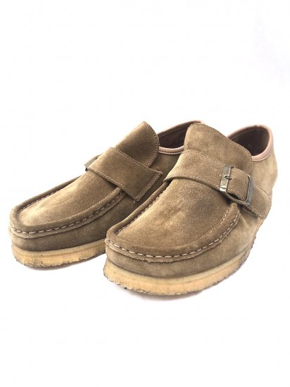<img class='new_mark_img1' src='https://img.shop-pro.jp/img/new/icons50.gif' style='border:none;display:inline;margin:0px;padding:0px;width:auto;' />90's ~ Vintage Clarks Wallabees Monk Strap Made in Ireland Oakwood Suede


