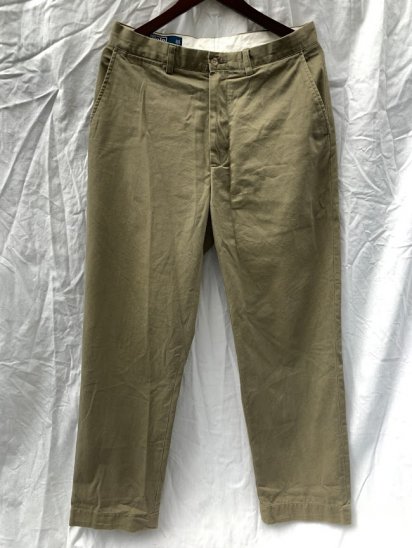 <img class='new_mark_img1' src='https://img.shop-pro.jp/img/new/icons50.gif' style='border:none;display:inline;margin:0px;padding:0px;width:auto;' />Old Ralph Lauren Flat Front Chino Trousers Khaki (SIZE : 33 x 30)