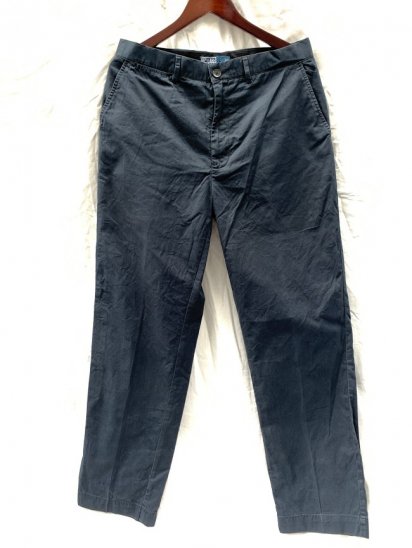 <img class='new_mark_img1' src='https://img.shop-pro.jp/img/new/icons50.gif' style='border:none;display:inline;margin:0px;padding:0px;width:auto;' />Old Ralph Lauren Flat Front Chino Trousers Navy (SIZE : 33 x 32)