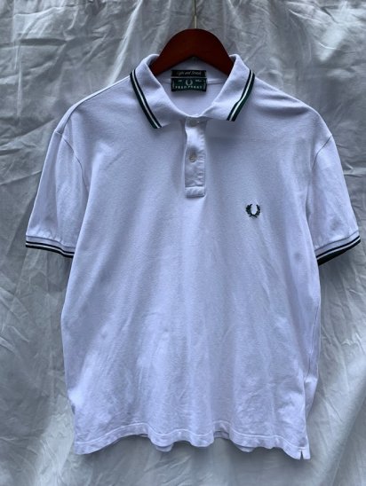 <img class='new_mark_img1' src='https://img.shop-pro.jp/img/new/icons50.gif' style='border:none;display:inline;margin:0px;padding:0px;width:auto;' />90's Old Fred Perry S/S Polo Shirts Made in Italy White