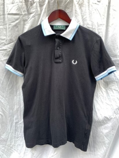 <img class='new_mark_img1' src='https://img.shop-pro.jp/img/new/icons50.gif' style='border:none;display:inline;margin:0px;padding:0px;width:auto;' />90's Old Fred Perry S/S Polo Shirts Made in Italy Black
