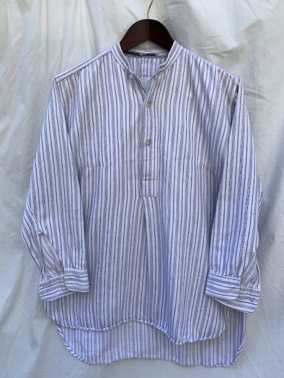 ~50's Vintage Cotton Flannel Collarless Pullover Shirts / 6