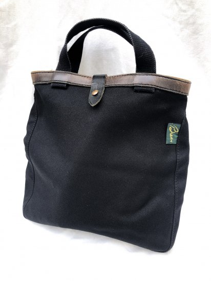 <img class='new_mark_img1' src='https://img.shop-pro.jp/img/new/icons50.gif' style='border:none;display:inline;margin:0px;padding:0px;width:auto;' />Brady Canvas x Leather Mini Tote Bag Made in England Black