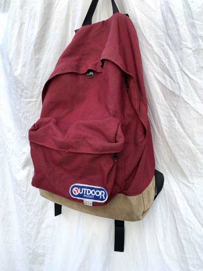 80s Old Outdoor Back Pack Made In USA / Burgundy - ILLMINATE