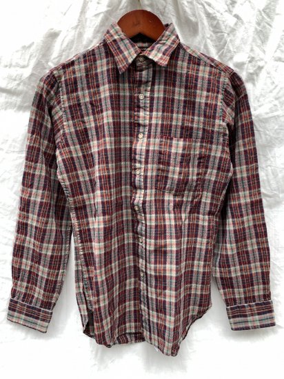 <img class='new_mark_img1' src='https://img.shop-pro.jp/img/new/icons50.gif' style='border:none;display:inline;margin:0px;padding:0px;width:auto;' />60-70's Vintage Pendleton SIR PENDLETON Wool Shirts Made In USA / Brown Check