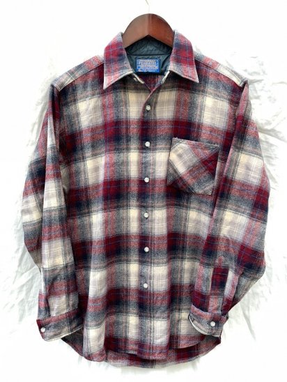 <img class='new_mark_img1' src='https://img.shop-pro.jp/img/new/icons50.gif' style='border:none;display:inline;margin:0px;padding:0px;width:auto;' />70-80's Vintage Pendleton Wool Shirts Made in USA NaturalBlackRed