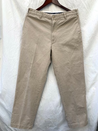 <img class='new_mark_img1' src='https://img.shop-pro.jp/img/new/icons50.gif' style='border:none;display:inline;margin:0px;padding:0px;width:auto;' />90's Old Ralph Lauren Flat Front  Chino Trousers Beige (SIZE : 3330)