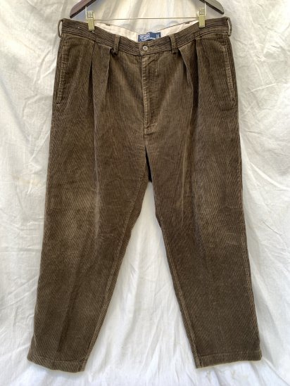 90's ~ Old Ralph Lauren 2 Tuck Front Corduroy Pants 