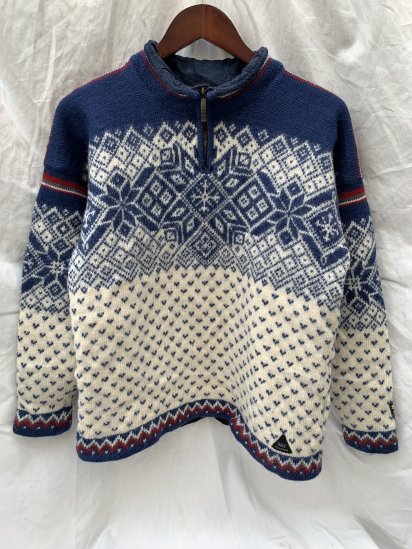 90's ~ Old DALE OF NORWAY Half Zip Nordic Sweater Made in Norway -  ILLMINATE Official Online Shop