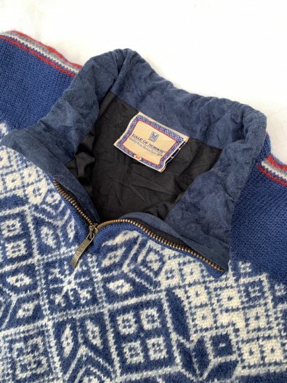 90's ~ Old DALE OF NORWAY Half Zip Nordic Sweater Made in Norway -  ILLMINATE Official Online Shop