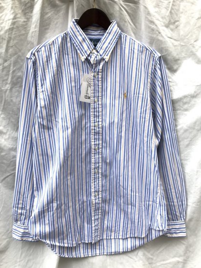 <img class='new_mark_img1' src='https://img.shop-pro.jp/img/new/icons50.gif' style='border:none;display:inline;margin:0px;padding:0px;width:auto;' />Old Ralph Lauren L/S Broad Stripe Shirts 