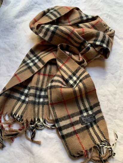 <img class='new_mark_img1' src='https://img.shop-pro.jp/img/new/icons50.gif' style='border:none;display:inline;margin:0px;padding:0px;width:auto;' />Old Burberry's Lambs Wool Muffler Made in England / 2