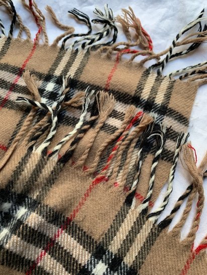 Old Burberry's Lambs Wool Muffler Made in England / 2 - ILLMINATE
