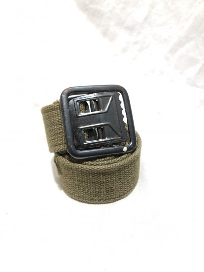 <img class='new_mark_img1' src='https://img.shop-pro.jp/img/new/icons50.gif' style='border:none;display:inline;margin:0px;padding:0px;width:auto;' />60's ~ Vintage French Army Canvas Belt / 2