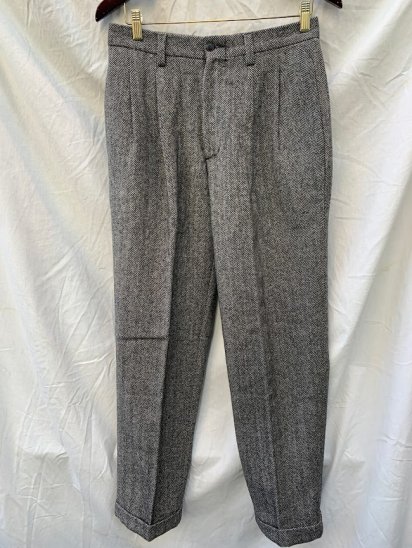 <img class='new_mark_img1' src='https://img.shop-pro.jp/img/new/icons50.gif' style='border:none;display:inline;margin:0px;padding:0px;width:auto;' />90's Old GAP 2 Tuck Wool Trousers Made in USA