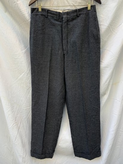 <img class='new_mark_img1' src='https://img.shop-pro.jp/img/new/icons50.gif' style='border:none;display:inline;margin:0px;padding:0px;width:auto;' />50-60's Vintage Unknown Wool Trousers Made in USA 