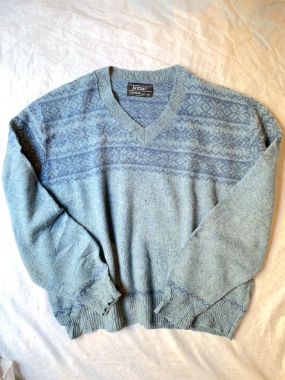 80's ~ Vintage Jantzen Nordic V Neck Knit Sweater Made in USA