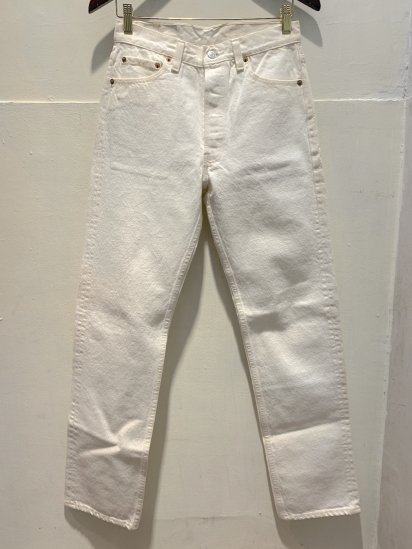 90s Old Levi's 501 White Denim Pants Made In USA (SIZE: 29 x 33)