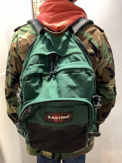 80s Old Eastpak Back Pack Made In USA / Green - ILLMINATE Official 