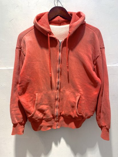 50's 60's Vintage Thermal Lining Zip Parka Red