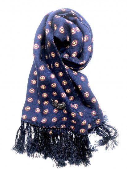 Vintage Tootal Scarf Made in England Navy × Red - ILLMINATE 