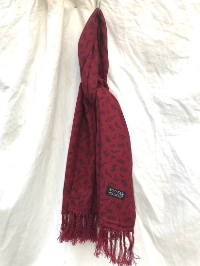 <img class='new_mark_img1' src='https://img.shop-pro.jp/img/new/icons50.gif' style='border:none;display:inline;margin:0px;padding:0px;width:auto;' />Vintage Tootal Scarf Made in England Burgundy 