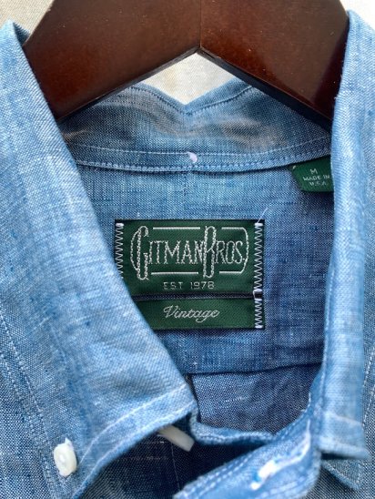 GITMAN VINTAGE リネンコットンシャツよろしくお願い致します - シャツ