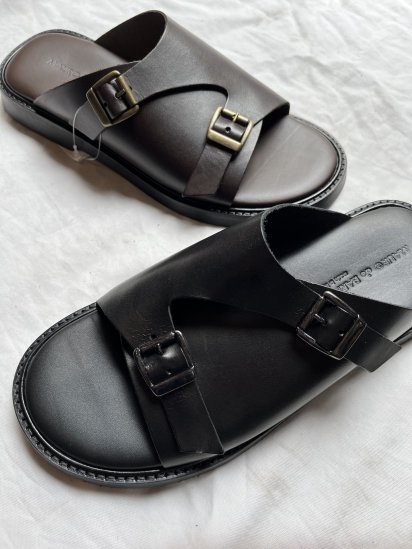MAURO de BARI Zurich Slide Leather Sandal Made in Italy