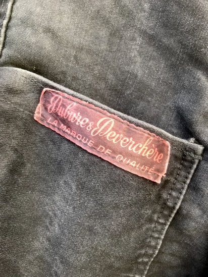 50's ~ Vintage French Work Dubure & Deverchere Black Moleskin Jacket MADE  IN FRANCE - ILLMINATE Official Online Shop