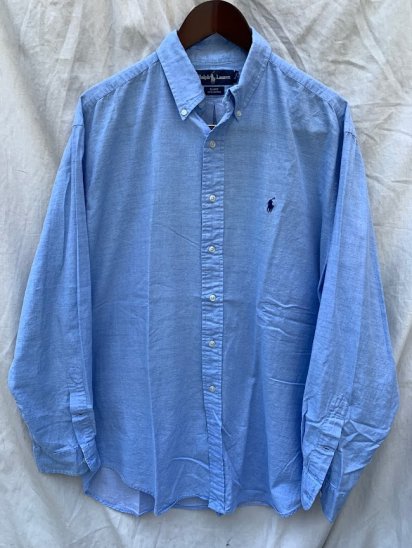 <img class='new_mark_img1' src='https://img.shop-pro.jp/img/new/icons50.gif' style='border:none;display:inline;margin:0px;padding:0px;width:auto;' />Old Ralph Lauren L/S Light Chambray Button Down Shirts (SIZE : L) 
