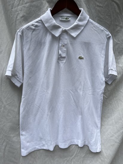<img class='new_mark_img1' src='https://img.shop-pro.jp/img/new/icons50.gif' style='border:none;display:inline;margin:0px;padding:0px;width:auto;' />80's Vintage Lacoste Polo Shirts Made in France White (SIZE : 5)
