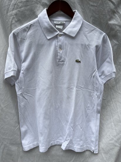 <img class='new_mark_img1' src='https://img.shop-pro.jp/img/new/icons50.gif' style='border:none;display:inline;margin:0px;padding:0px;width:auto;' />80-90's Vintage Lacoste Polo Shirts Made in France White (SIZE : 4)