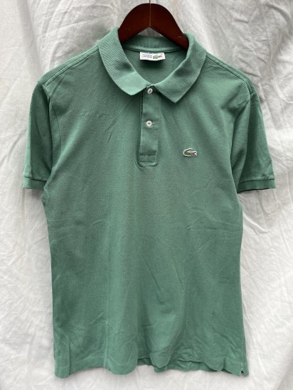 <img class='new_mark_img1' src='https://img.shop-pro.jp/img/new/icons50.gif' style='border:none;display:inline;margin:0px;padding:0px;width:auto;' />80's Vintage Lacoste Polo Shirts Made in France Teal Green (SIZE : 4)
