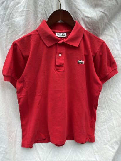 <img class='new_mark_img1' src='https://img.shop-pro.jp/img/new/icons50.gif' style='border:none;display:inline;margin:0px;padding:0px;width:auto;' />80's Vintage Lacoste Polo Shirts Made in France Red (SIZE : 4)
