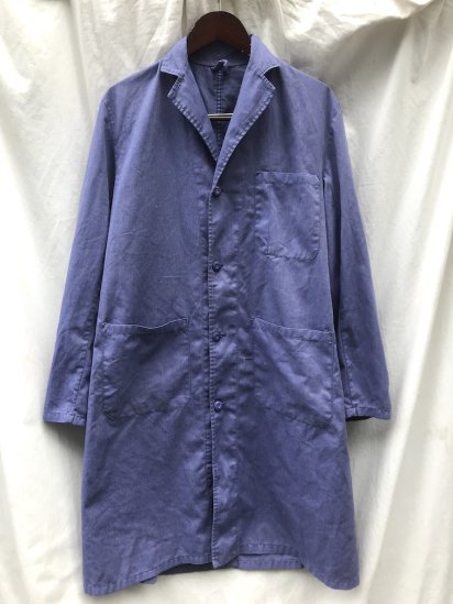 Vintage British Army Overall Coat Over Dyed Blue