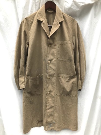 70's ~ Vintage British Army Overall Coat Khaki / 1
