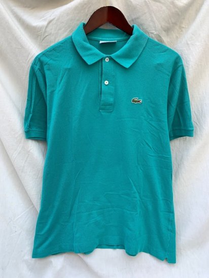 <img class='new_mark_img1' src='https://img.shop-pro.jp/img/new/icons50.gif' style='border:none;display:inline;margin:0px;padding:0px;width:auto;' />80's Vintage Lacoste Polo Shirts Made in France Emerald (SIZE : 5)