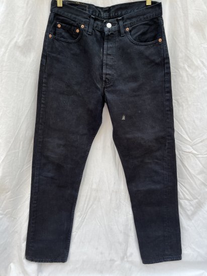 <img class='new_mark_img1' src='https://img.shop-pro.jp/img/new/icons50.gif' style='border:none;display:inline;margin:0px;padding:0px;width:auto;' />90's Old Levi's 510 Black Denim Pants Made in U.K (SIZE : 3230)