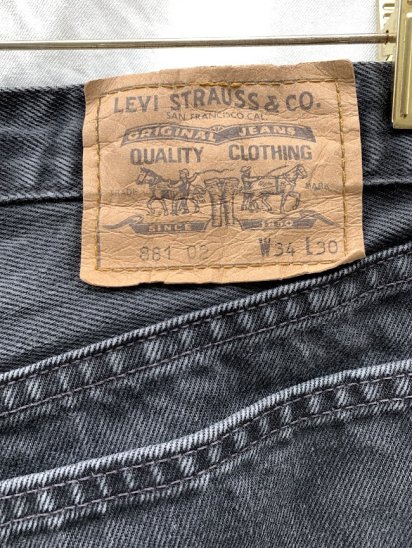 90's Old Levi's 881 Black Denim Made in Belgium (SIZE : 31 x 29