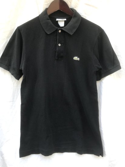 <img class='new_mark_img1' src='https://img.shop-pro.jp/img/new/icons50.gif' style='border:none;display:inline;margin:0px;padding:0px;width:auto;' />80-90's Vintage Lacoste Polo Shirts Made in France Black (SIZE : 2)