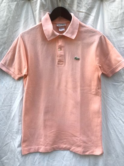 <img class='new_mark_img1' src='https://img.shop-pro.jp/img/new/icons50.gif' style='border:none;display:inline;margin:0px;padding:0px;width:auto;' />80-90's Vintage Lacoste Polo Shirts Made in France Salmon Pink (SIZE : 3)