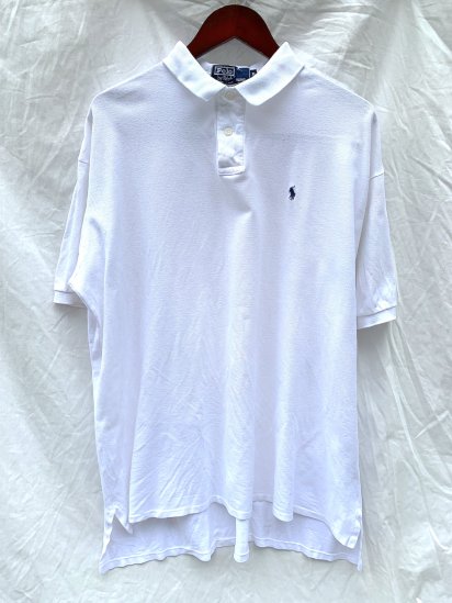 <img class='new_mark_img1' src='https://img.shop-pro.jp/img/new/icons50.gif' style='border:none;display:inline;margin:0px;padding:0px;width:auto;' />90's Old Ralph Lauren POLO MADE IN U.S.A White (SIZE : XL)
