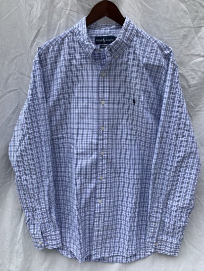 Old Ralph Lauren Button Down Shirts Unusual Check (SIZE : XL) / 5
