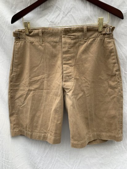 40's Vintage British Army? Work? Khaki Drill Shorts (SIZE : ~W32)