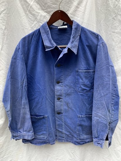 <img class='new_mark_img1' src='https://img.shop-pro.jp/img/new/icons50.gif' style='border:none;display:inline;margin:0px;padding:0px;width:auto;' />80's Vintage German Work HBT Work Jacket 