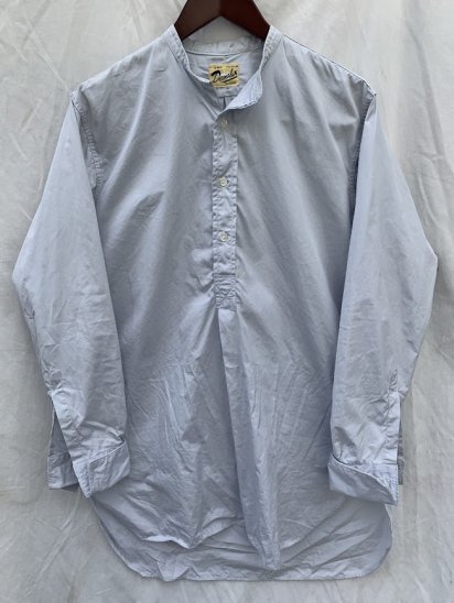 40-50's Vintage Dermalux Tailored Collarless Popover Shirts with Detachable Collar